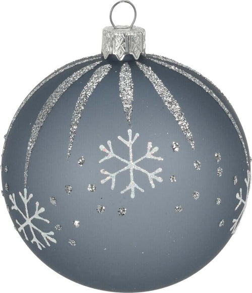 Palline per albero di Natale in vetro decorate da Ø10 cm con fiocchi di neve Casa e cucina/Decorazioni per interni/Addobbi e decorazioni per ricorrenze/Decorazioni natalizie/Addobbi e decorazioni/Palle e palline MagiediNatale.it - Altamura, Commerciovirtuoso.it
