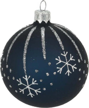 Palline per albero di Natale in vetro decorate da Ø10 cm con fiocchi di neve Casa e cucina/Decorazioni per interni/Addobbi e decorazioni per ricorrenze/Decorazioni natalizie/Addobbi e decorazioni/Palle e palline MagiediNatale.it - Altamura, Commerciovirtuoso.it