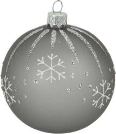 Palline per albero di Natale in vetro decorate da Ø10 cm con fiocchi di neve Casa e cucina/Decorazioni per interni/Addobbi e decorazioni per ricorrenze/Decorazioni natalizie/Addobbi e decorazioni/Palle e palline MagiediNatale.it - Altamura, Commerciovirtuoso.it