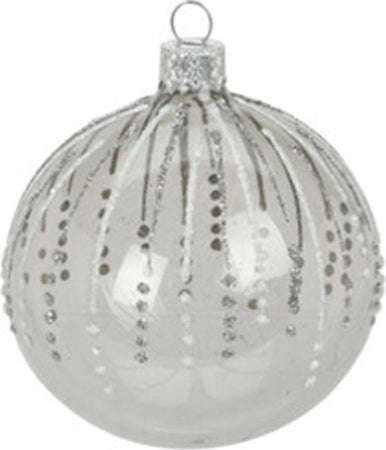 Palline per albero di Natale in vetro decorate da Ø10 cm con fiocchi di neve Casa e cucina/Decorazioni per interni/Addobbi e decorazioni per ricorrenze/Decorazioni natalizie/Addobbi e decorazioni/Palle e palline MagiediNatale.it - Altamura, Commerciovirtuoso.it