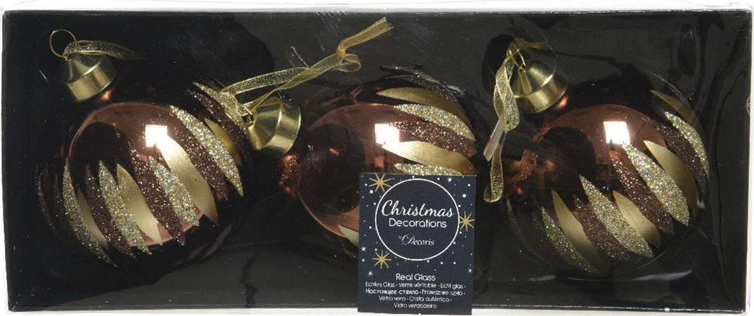 Palline per albero di Natale in vetro decorate da 8 cm, confezione da 3 pezzi Casa e cucina/Decorazioni per interni/Addobbi e decorazioni per ricorrenze/Decorazioni natalizie/Addobbi e decorazioni/Palle e palline MagiediNatale.it - Altamura, Commerciovirtuoso.it