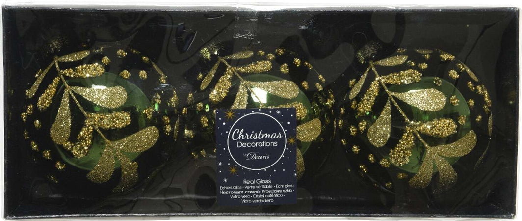 Palline per albero di Natale in vetro decorate da 8 cm, confezione da 3 pezzi Casa e cucina/Decorazioni per interni/Addobbi e decorazioni per ricorrenze/Decorazioni natalizie/Addobbi e decorazioni/Palle e palline MagiediNatale.it - Altamura, Commerciovirtuoso.it