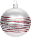 Palline per albero di Natale in vetro decorate fasciate color Bianco e Rosso Casa e cucina/Decorazioni per interni/Addobbi e decorazioni per ricorrenze/Decorazioni natalizie/Addobbi e decorazioni/Palle e palline MagiediNatale.it - Altamura, Commerciovirtuoso.it