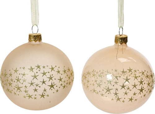 Palline per albero di Natale in vetro decorato champagne da Ø 8 cm, confezione da 2 pezzi Casa e cucina/Decorazioni per interni/Addobbi e decorazioni per ricorrenze/Decorazioni natalizie/Addobbi e decorazioni/Palle e palline MagiediNatale.it - Altamura, Commerciovirtuoso.it