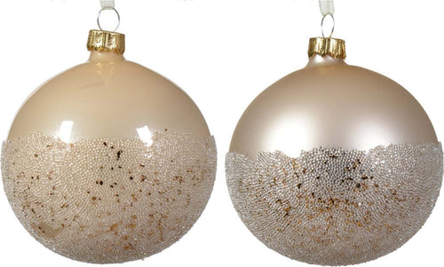 Palline per albero di Natale in vetro decorato champagne da Ø 8 cm, confezione da 6 pezzi Casa e cucina/Decorazioni per interni/Addobbi e decorazioni per ricorrenze/Decorazioni natalizie/Addobbi e decorazioni/Palle e palline MagiediNatale.it - Altamura, Commerciovirtuoso.it