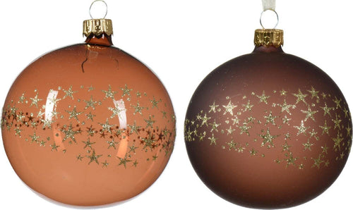 Palline per albero di Natale in vetro decorato marrone da Ø 8 cm, confezione da 6 pezzi Casa e cucina/Decorazioni per interni/Addobbi e decorazioni per ricorrenze/Decorazioni natalizie/Addobbi e decorazioni/Palle e palline MagiediNatale.it - Altamura, Commerciovirtuoso.it