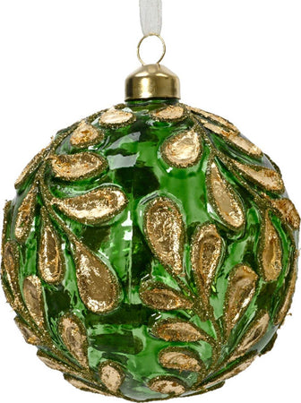 Palline per albero di Natale in vetro decorato oro e verde da Ø 10 cm, confezione da 2 pezzi Casa e cucina/Decorazioni per interni/Addobbi e decorazioni per ricorrenze/Decorazioni natalizie/Addobbi e decorazioni/Palle e palline MagiediNatale.it - Altamura, Commerciovirtuoso.it