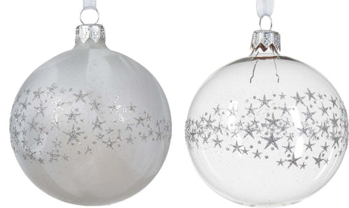 Palline per albero di Natale in vetro decorato trasparente da Ø 8 cm, confezione da 6 pezzi Casa e cucina/Decorazioni per interni/Addobbi e decorazioni per ricorrenze/Decorazioni natalizie/Addobbi e decorazioni/Palle e palline MagiediNatale.it - Altamura, Commerciovirtuoso.it