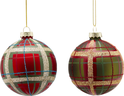 Palline per albero di Natale in vetro, decorazione Tartan Glitter, confezione 6 pezzi, Ø 8 cm Casa e cucina/Decorazioni per interni/Addobbi e decorazioni per ricorrenze/Decorazioni natalizie/Addobbi e decorazioni/Palle e palline MagiediNatale.it - Altamura, Commerciovirtuoso.it