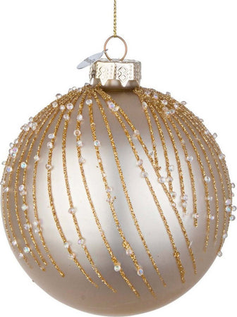 Palline per albero di Natale in vetro e medaglietta decorate color Champagne Casa e cucina/Decorazioni per interni/Addobbi e decorazioni per ricorrenze/Decorazioni natalizie/Addobbi e decorazioni/Palle e palline MagiediNatale.it - Altamura, Commerciovirtuoso.it