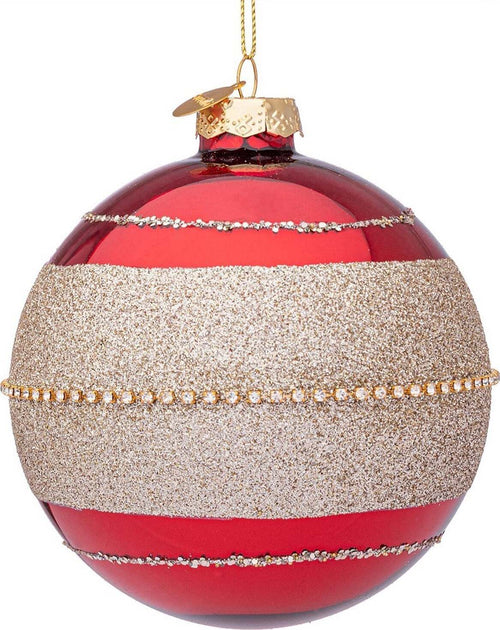 Palline per albero di Natale in vetro e medaglietta decorate color Rosso Casa e cucina/Decorazioni per interni/Addobbi e decorazioni per ricorrenze/Decorazioni natalizie/Addobbi e decorazioni/Palle e palline MagiediNatale.it - Altamura, Commerciovirtuoso.it