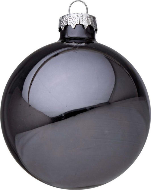 Palline per albero di Natale in vetro Grigio Scuro Lucido con pendaglio Tinta Unita Casa e cucina/Decorazioni per interni/Addobbi e decorazioni per ricorrenze/Decorazioni natalizie/Addobbi e decorazioni/Palle e palline MagiediNatale.it - Altamura, Commerciovirtuoso.it