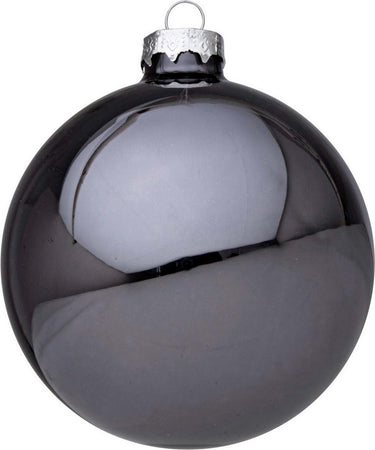 Palline per albero di Natale in vetro Grigio Scuro Lucido con pendaglio Tinta Unita Casa e cucina/Decorazioni per interni/Addobbi e decorazioni per ricorrenze/Decorazioni natalizie/Addobbi e decorazioni/Palle e palline MagiediNatale.it - Altamura, Commerciovirtuoso.it