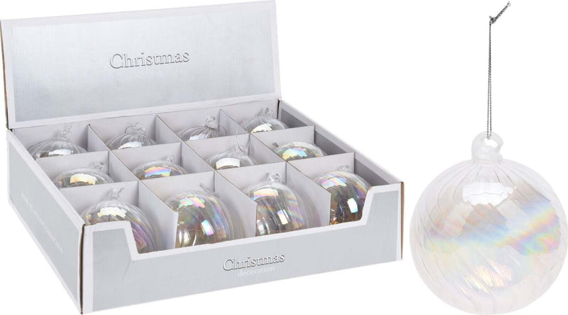 Palline per albero di natale in vetro iridescente pendaglio trasparente Casa e cucina/Decorazioni per interni/Addobbi e decorazioni per ricorrenze/Decorazioni natalizie/Addobbi e decorazioni/Palle e palline MagiediNatale.it - Altamura, Commerciovirtuoso.it