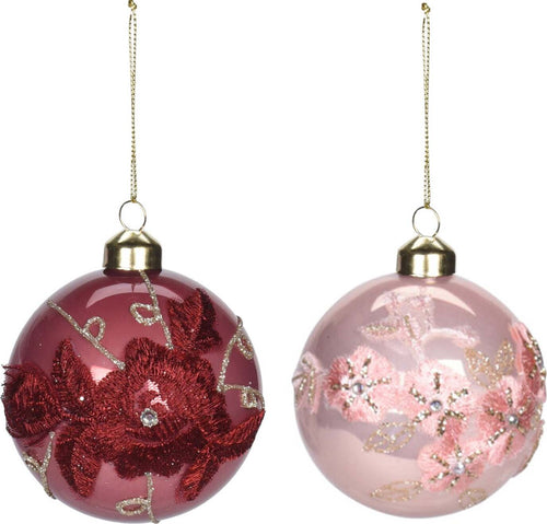 Palline per albero di natale in vetro Rosso e Rosa con Rose pendaglio Tinta Unita Casa e cucina/Decorazioni per interni/Addobbi e decorazioni per ricorrenze/Decorazioni natalizie/Addobbi e decorazioni/Palle e palline MagiediNatale.it - Altamura, Commerciovirtuoso.it