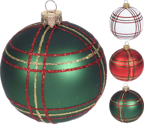 Palline per albero di natale in vetro Scozzese pendaglio decorato Casa e cucina/Decorazioni per interni/Addobbi e decorazioni per ricorrenze/Decorazioni natalizie/Addobbi e decorazioni/Palle e palline MagiediNatale.it - Altamura, Commerciovirtuoso.it