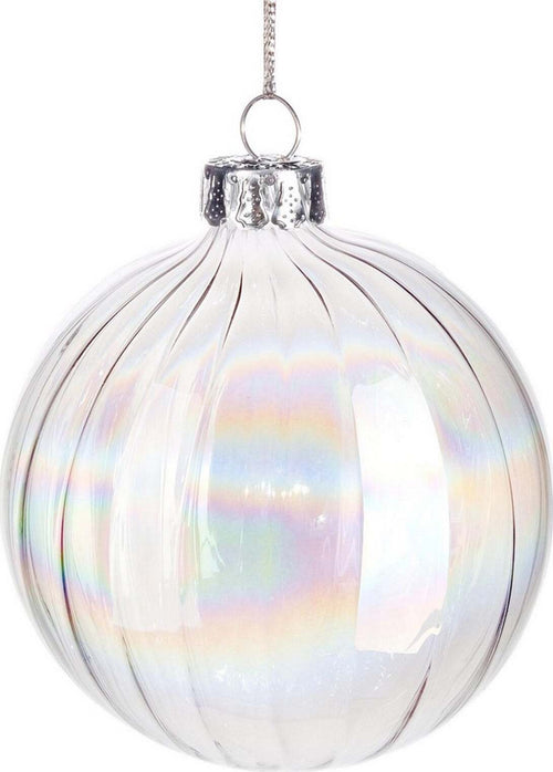 Palline per albero di Natale in vetro Trasparente Iridescente con pendaglio Tinta Unita Casa e cucina/Decorazioni per interni/Addobbi e decorazioni per ricorrenze/Decorazioni natalizie/Addobbi e decorazioni/Palle e palline MagiediNatale.it - Altamura, Commerciovirtuoso.it