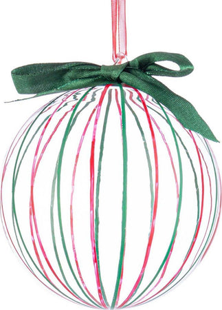 Palline per albero di Natale in vetro trasparente striate con fiocco per decorazione Casa e cucina/Decorazioni per interni/Addobbi e decorazioni per ricorrenze/Decorazioni natalizie/Addobbi e decorazioni/Palle e palline MagiediNatale.it - Altamura, Commerciovirtuoso.it