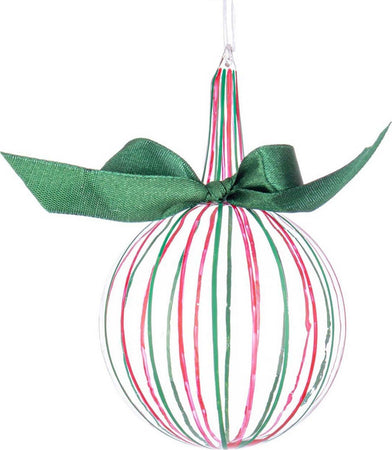 Palline per albero di Natale in vetro trasparente striate con fiocco per decorazione Casa e cucina/Decorazioni per interni/Addobbi e decorazioni per ricorrenze/Decorazioni natalizie/Addobbi e decorazioni/Palle e palline MagiediNatale.it - Altamura, Commerciovirtuoso.it