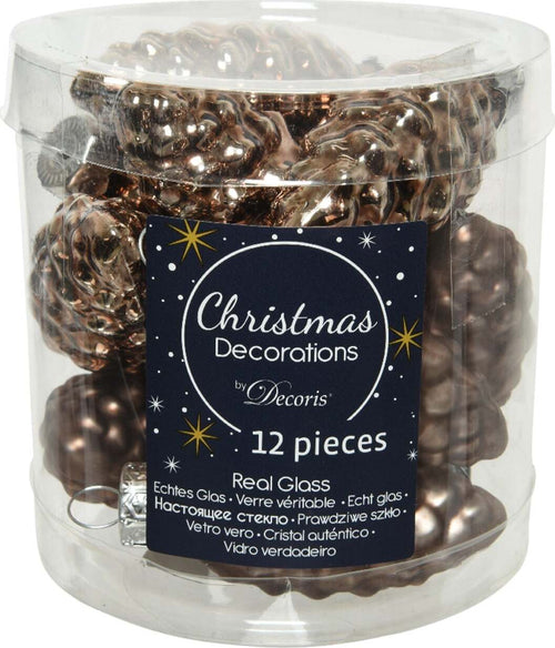 Palline Pigne per albero di natale in vetro color Noce da Ø 2,5 cm, tubo da 12 pezzi Casa e cucina/Decorazioni per interni/Addobbi e decorazioni per ricorrenze/Decorazioni natalizie/Addobbi e decorazioni/Palle e palline MagiediNatale.it - Altamura, Commerciovirtuoso.it
