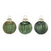 Palline per albero di Natale in vetro decorate colore verde con brillantini