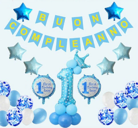 Palloncini Gonfiabili Festa Bimbo Bimba 1 Anno Compleanno Festone Buon Compleanno Casa e cucina/Hobby creativi/Materiali per hobby creativi/Forniture per feste/Decorazioni/Palloncini Trade Shop italia - Napoli, Commerciovirtuoso.it