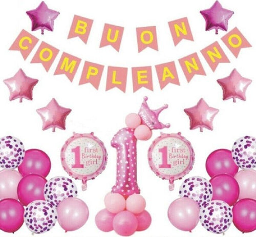 Palloncini-Gonfiabili-Festa-Bimbo-Bimba-1-Anno-Compleanno-Festone-Buon-Compleanno