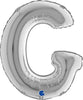 Palloncino-Mylar-14''-(35CM)-Lettera-G-Silver-(Argento)