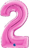 Palloncino-Mylar-26''-(65CM)-Numero-2-Fuxia-Grabo-Srl-(Palloncini-Mylar)