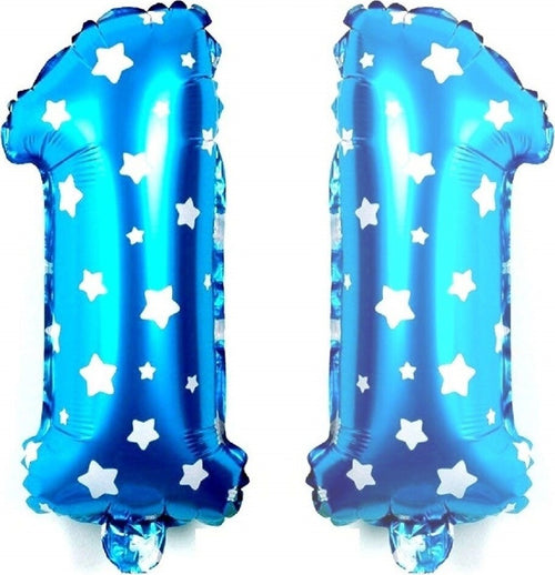Palloncino-Numero-1-Azzurro-Stelle-Bianche-35cm-Elio-Decorazione-Party-Festa
