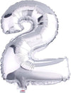 Palloncino-Numero-2-Gonfiabile-Elio-Argento-35-Cm-Compleanno-Festa-Party-Casa