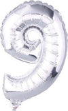 Palloncino-Numero-9-Gonfiabile-Elio-Argento-35-Cm-Compleanno-Festa-Party-Casa