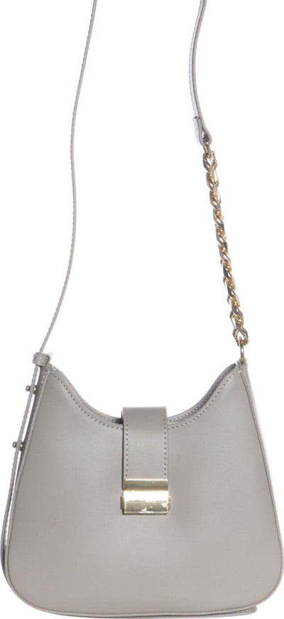 Palma---Borsa-a-spalla-Grigio-da-Donna-in-Pelle