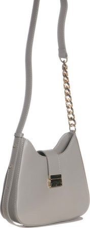 Palma---Borsa-a-spalla-Grigio-da-Donna-in-Pelle