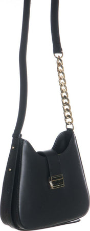 Palma---Borsa-a-spalla-Nera-da-Donna-in-Pelle