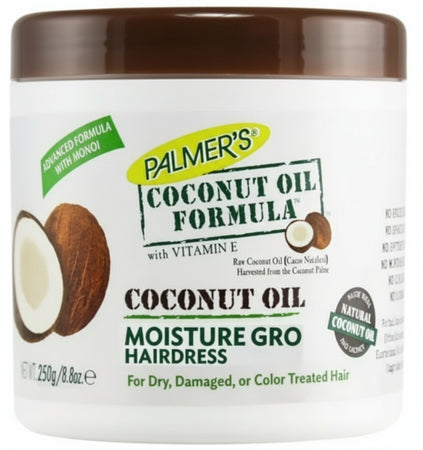 Palmer's Coconut Oil Formula Moisture Gro Hairdress with Vitamin 'e' 250 G Olio Di Cocco per Capelli Secchi Crespi E Ricci