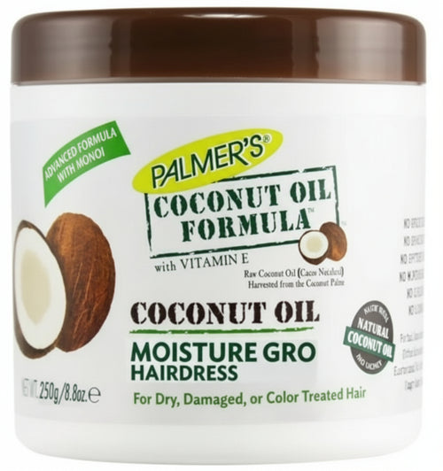 Palmer's Coconut Oil Formula Moisture Gro Hairdress with Vitamin 'e' 250 G Olio Di Cocco per Capelli Secchi Crespi E Ricci