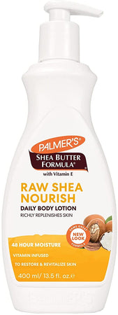 PALMER'S RAW SHEA BUTTER NOURISH DAILY LOTION 400ml PUMP PER CORPO PAESE DI ORIGINE USA .