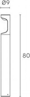 Palo-Alto-Esterno-Moderno-Cobra-Alluminio-E-Termoplastica-Grigio-Led-9W-4000K