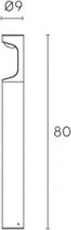 Palo-Alto-Esterno-Moderno-Cobra-Alluminio-E-Termoplastica-Grigio-Led-9W-4000K