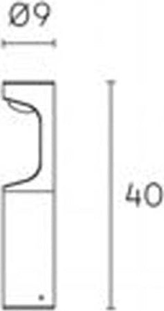 Palo-Basso-Da-Esterno-Cobra-Alluminio-E-Termoplastica-Grigio-Led-9W-4000K