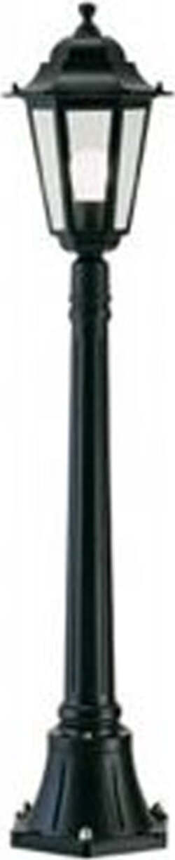 Palo-Basso-Da-Esterno-H113Cm-Esagonale-Alluminio-E-Vetro-Nero-1-Luce-E27