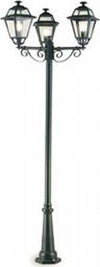 Palo-Da-Esterno-Contemporaneo-250Cm-Elegance-Alluminio-E-Vetro-Grigio-3-Luci-E27