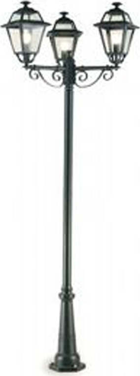 Palo-Da-Esterno-Contemporaneo-250Cm-Elegance-Alluminio-E-Vetro-Grigio-3-Luci-E27