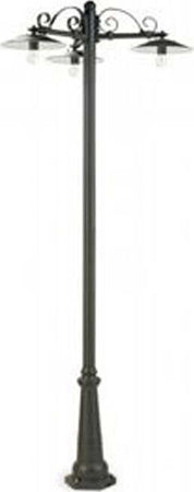 Palo-Da-Esterno-Contemporaneo-Antique-Alluminio-E-Porcellana-Grigio-3-Luci-E27