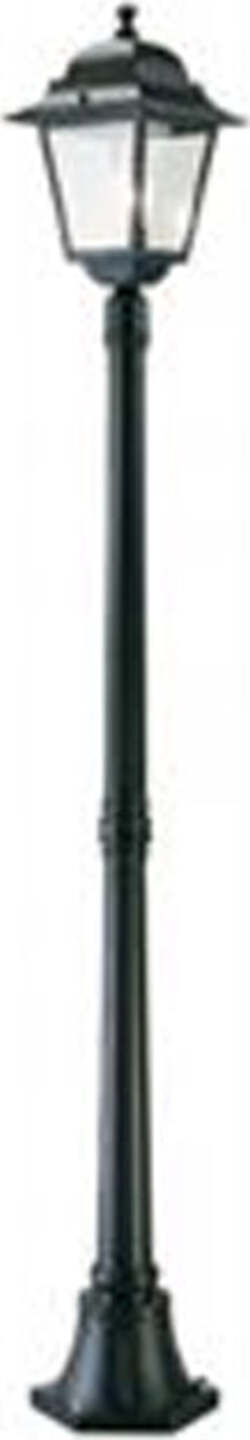 Palo-Da-Esterno-Contemporaneo-H175Cm-Quadrata-Alluminio-E-Vetro-Nero-1-Luce-E27