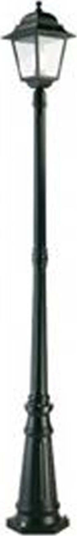 Palo-Da-Esterno-Contemporaneo-H212Cm-Quadrata-Alluminio-E-Vetro-Nero-1-Luce-E27