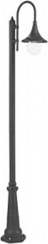 Palo-Da-Esterno-H230Cm-Lampara-Alluminio-E-Termoplastica-Nero-1-Luce-E27