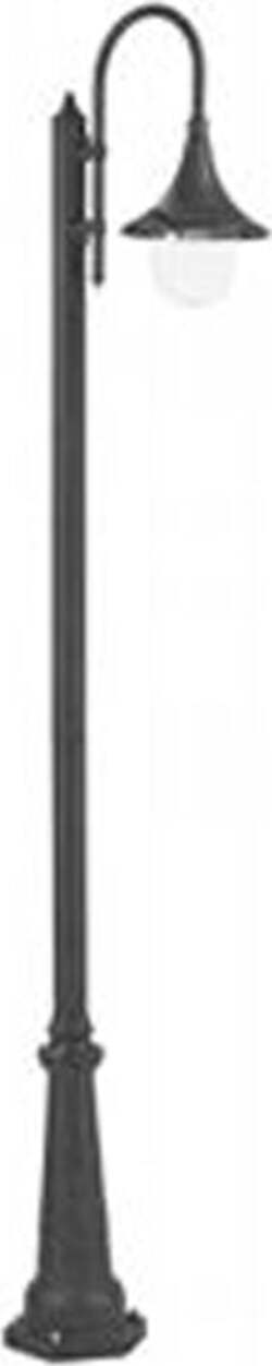 Palo-Da-Esterno-H230Cm-Lampara-Alluminio-E-Termoplastica-Nero-1-Luce-E27