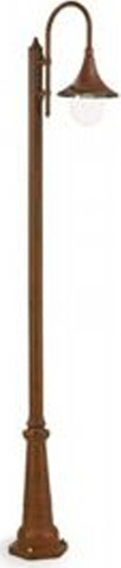 Palo-Da-Esterno-H230Cm-Lampara-Alluminio-E-Termoplastica-Ruggine-1-Luce-E27